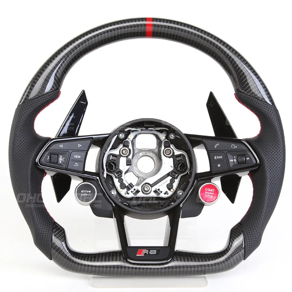 Velas de direção de fibra de carbono ajuste para Audi R8 TT TTRS A4 A5 A6 A7 A8 Q2 Q3 Q8 B5 B6 B7 B8 B9 C5 C8 D3 D4 RS3 RS4 RS5 RS6 RS7