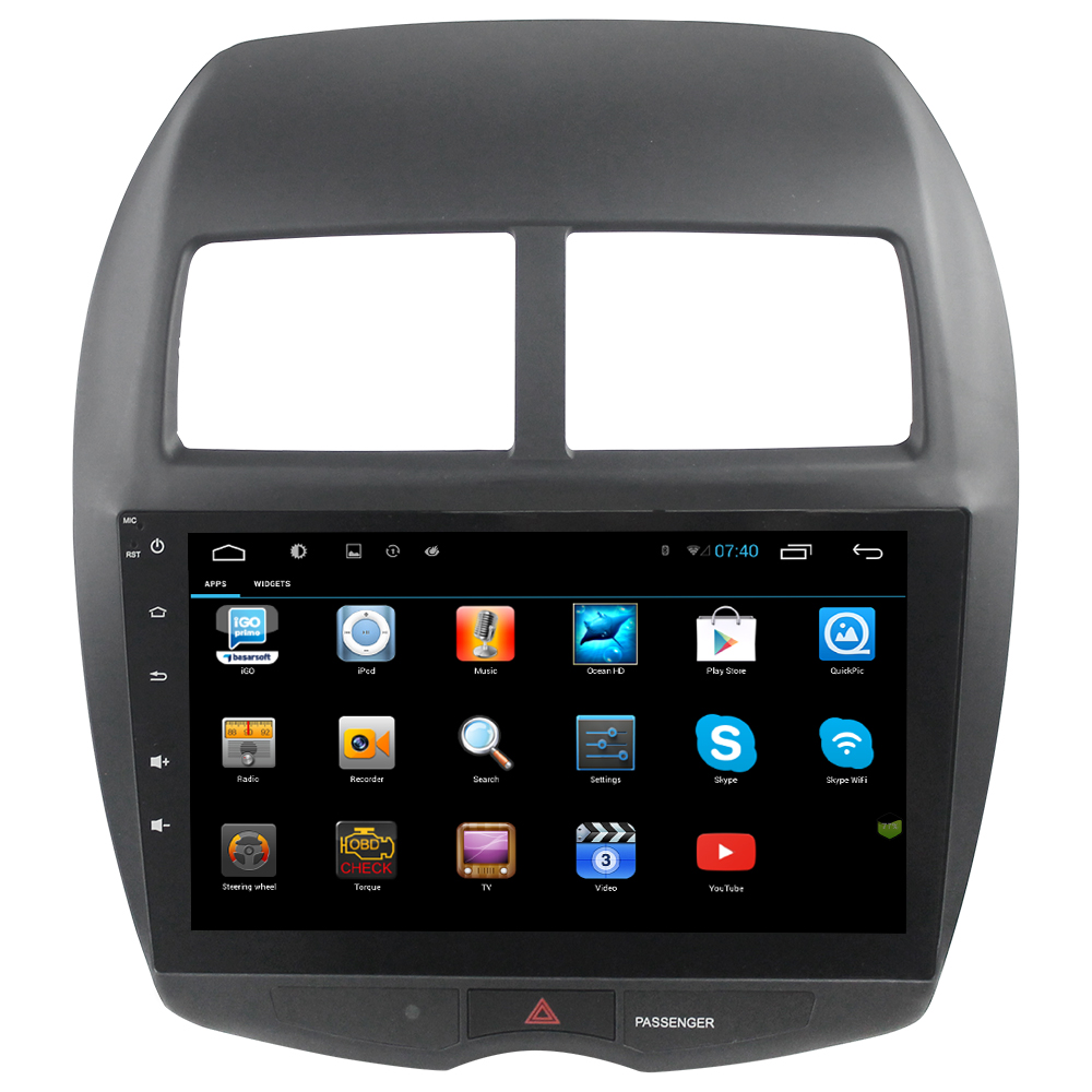 For 1024*600 10.2 inch android Mitsubishi ASX Car radio with Built-in WiFi/GPS Navi/FM/AM Radio/Bluetooth/Multimedia/USB/SD/AUX