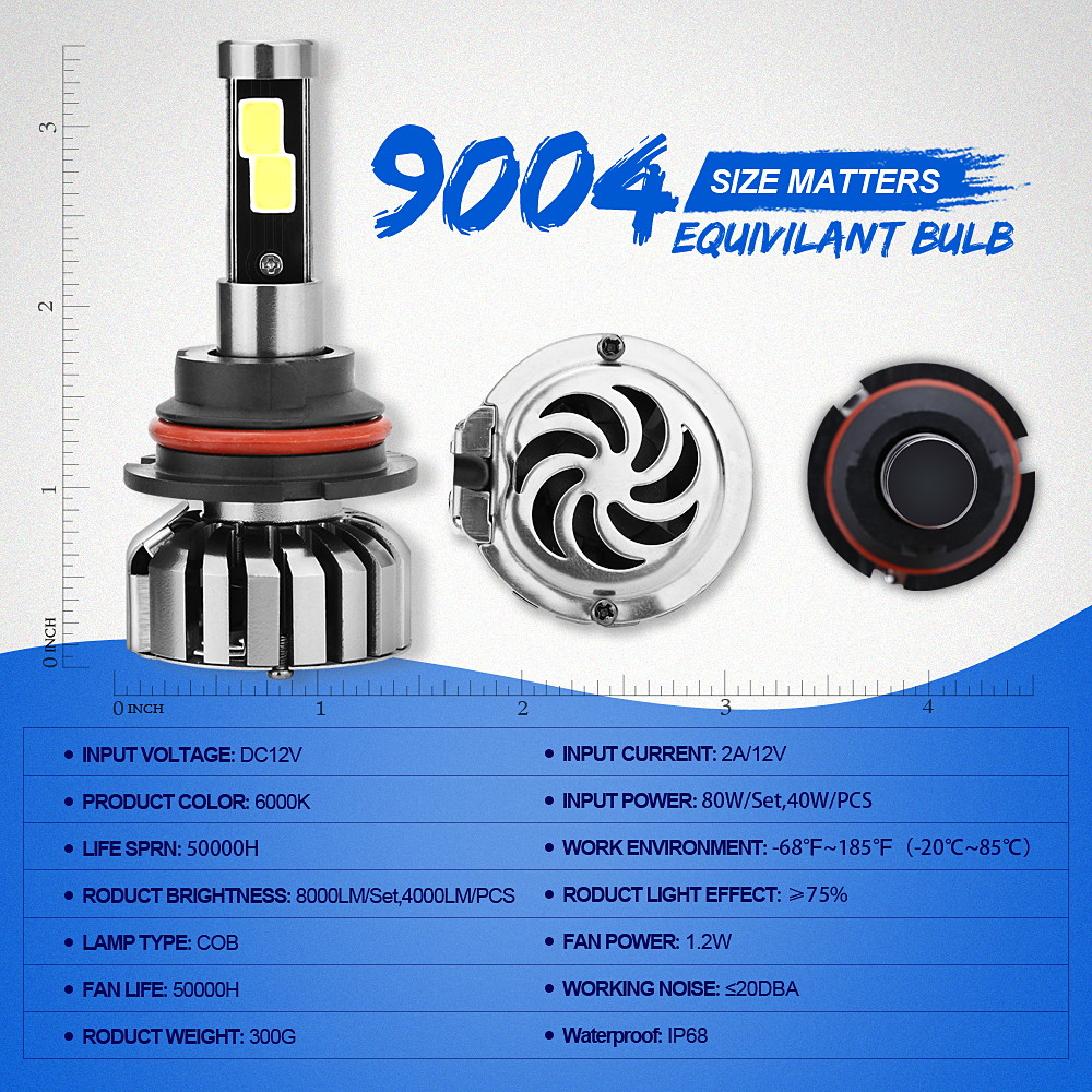 N7-9004 carro Led faróis
