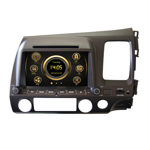 Car DVD for direita Honda Civic Car GPS Navigation 2006-2011 ST-8008