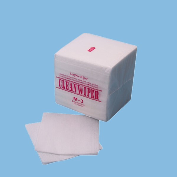 1/4 Fold Lint miễn phí Viscose Polyester M-3 Phòng sạch Wipes