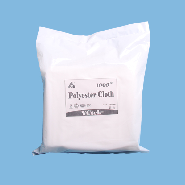 100% polyester làm sạch vải phòng sạch chống tĩnh điện Wipers, 9 "x 9" trắng