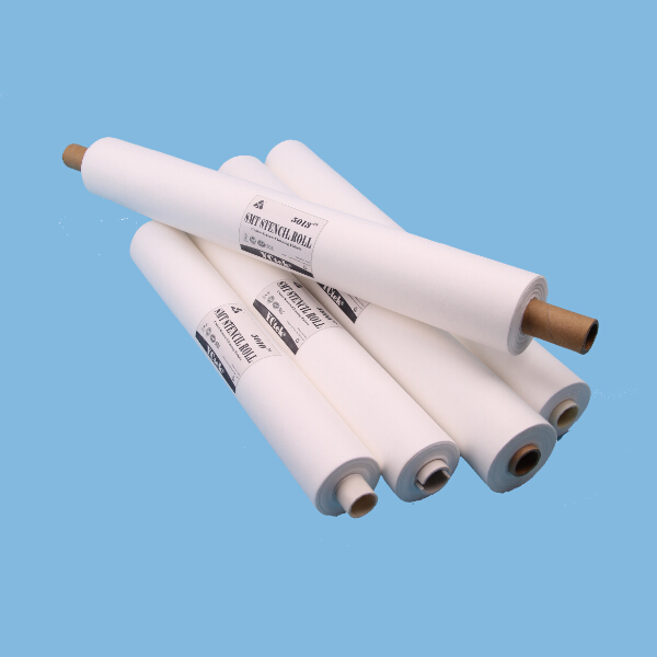 55% Cellulose 45% Polyester SMT Cleaning Wipe Stencil Roll For Print Machine