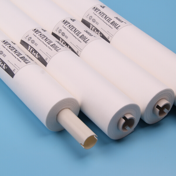 55% Wood pulp and 45% Polyester Dry SMT Stencil Cleaning Rolls