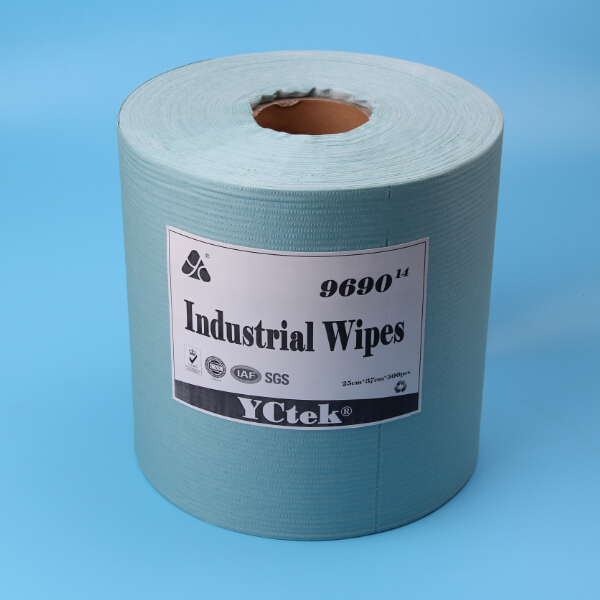55% Wood pulp and 45% polyester Industrial Cleaning Wipes