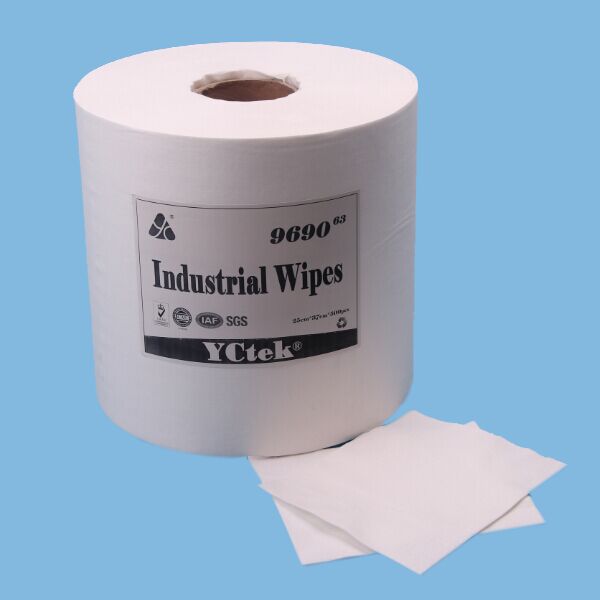 55 % Woodpulp45 % non-tissé de Polyester Spunlace for Industrial Cleaning Wipes