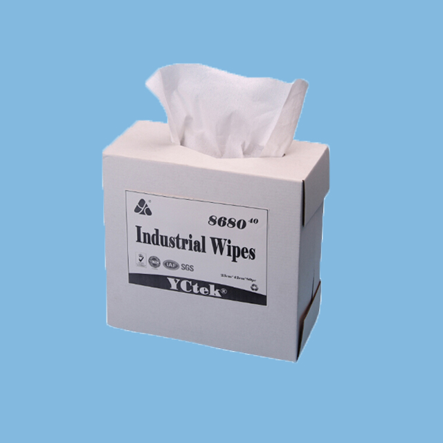 Papier essuyage pour chiffon de nettoyage industriel non tissé, 30% de polypropylène, 70% de bois