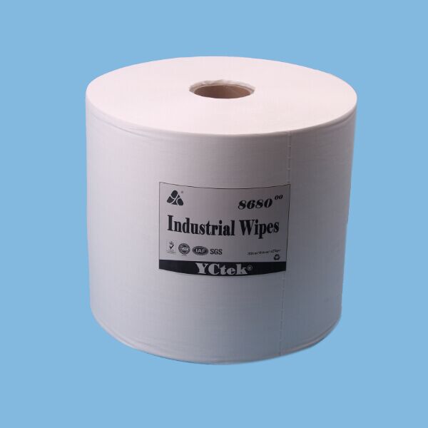 China Supplier 70%Woodpulp 30%PP Industrial Nonwoven Fabric Cleaning Wipe Roll