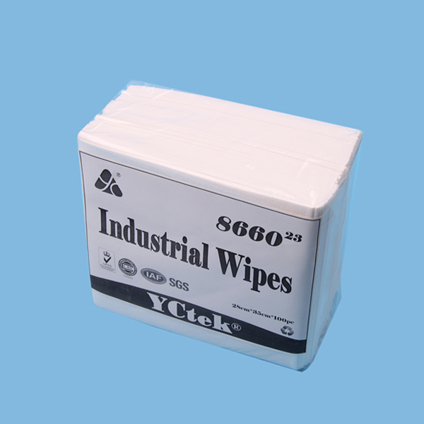 China Supplier Non woven Fabric PP Wood Pulp Lint Free Industrial Cleaning Wipes
