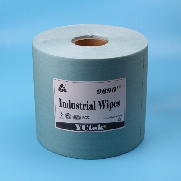 Embossed Woodpulp And Polyester Industrial Cleaning Wipes For Household Cleaning