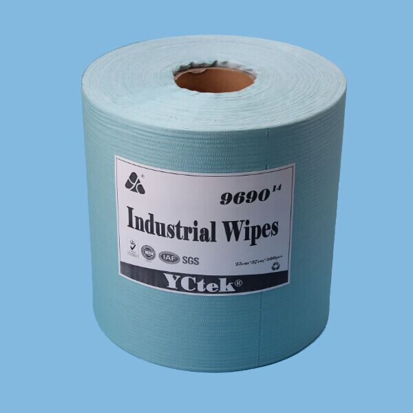 Limpeza industrial do poliéster de Woodpulp 45% do rolo enorme 55% Limpeza industrial do poliéster de Wool Roll seco