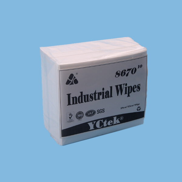YCtek70 madera pulpa polipropileno tejido industrial toallitas, blanco, 100pcs/bag