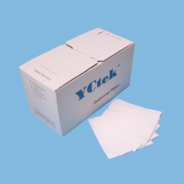 YCtek 1/4 gấp Woodpulp/Polyester Spunlace tấm không dệt công nghiệp vải làm sạch