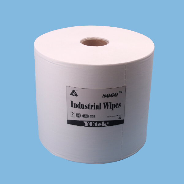 YCtek60 limpiaparabrisas reutilizables, blanco, Jumbo Roll, 1100 hojas/rollo, 1 rollo/caso