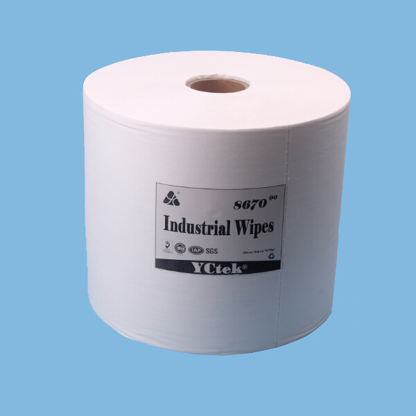 YCtek70 limpiaparabrisas limpieza durable, Jumbo Roll, blanco, 870 hojas/rollo