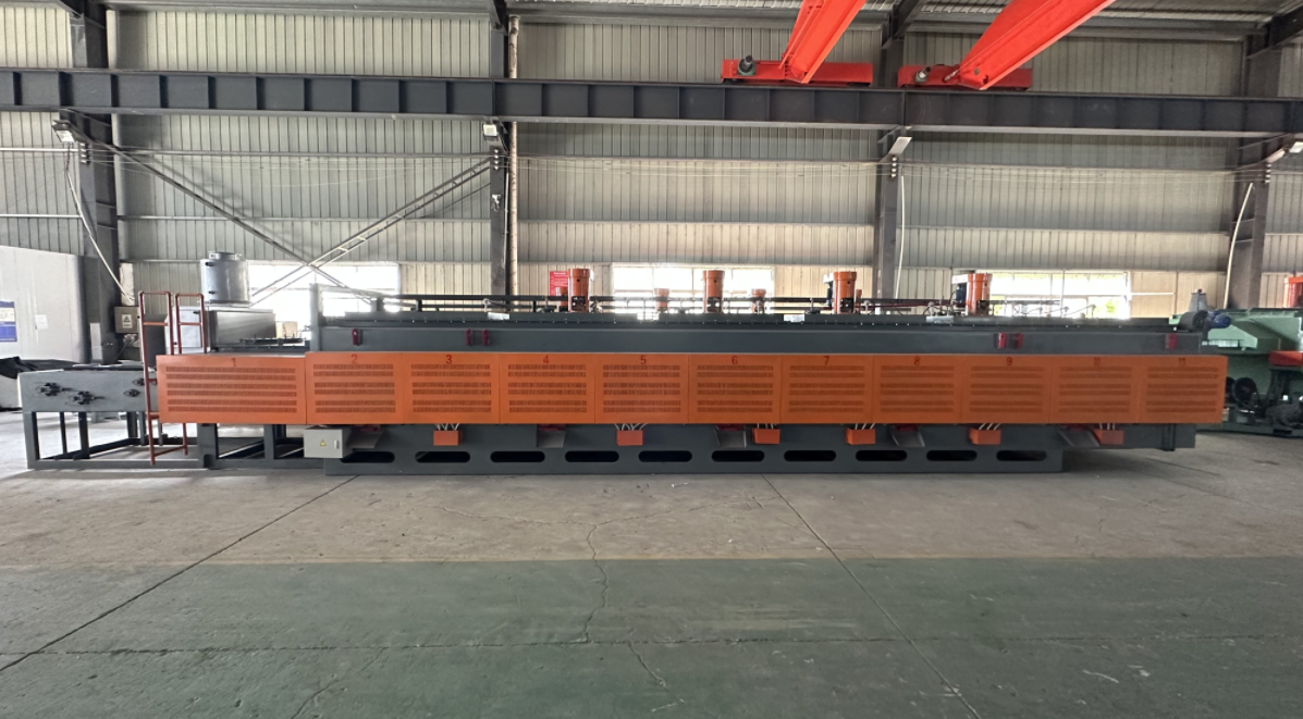Electirc gas type continuous mesh belt heat treatment furnace for fasteners