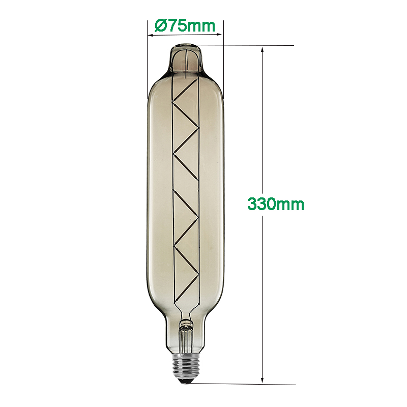 XXL taille Tubular T75 or LED ampoules 7W, GU10 LED Spotlight fabricant Chine, Chine géant LED Filament Bulb fabricant