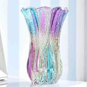 31cm de altura de casa colorida decorar vaso de vidro atacado