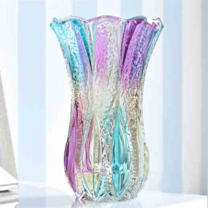 31cm  tall colored home decorate glass vase wholesale