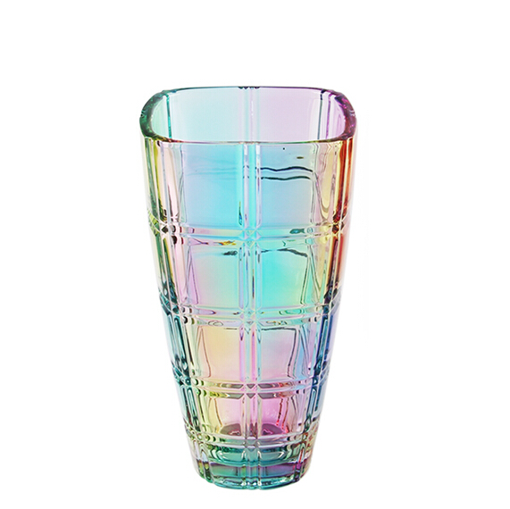Fabrika doğrudan toptan renkli cam vazo 4 set