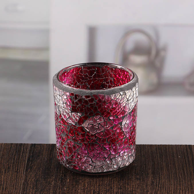 Red mosaic candle holder home decor candle holders wholesale