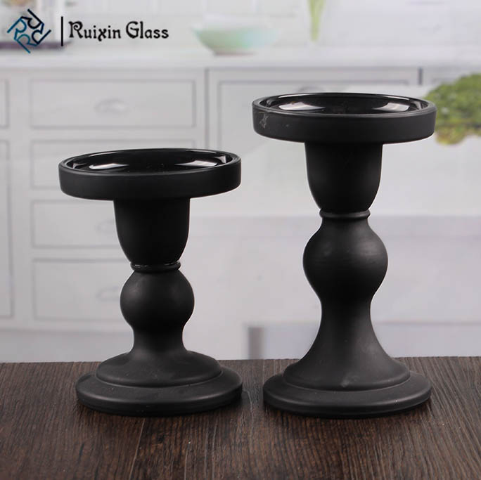 Wedding decorations candle holder black pillar candle holders supplier