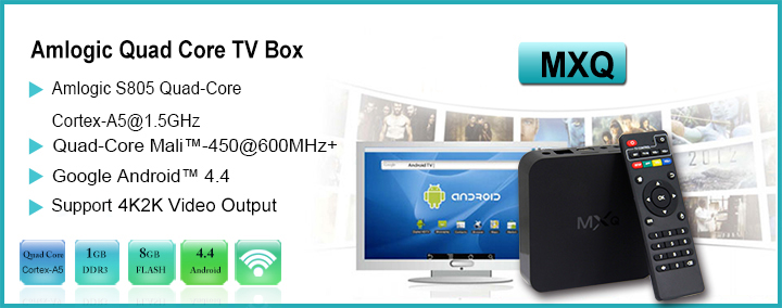 Smart TV Box OTT Android 4.4 Kikat TV Box MXQ