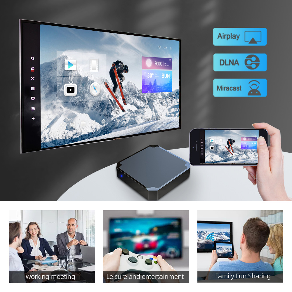 Amlogic S905W4 SOC 5G Dual Band WiFi Internet TV Box