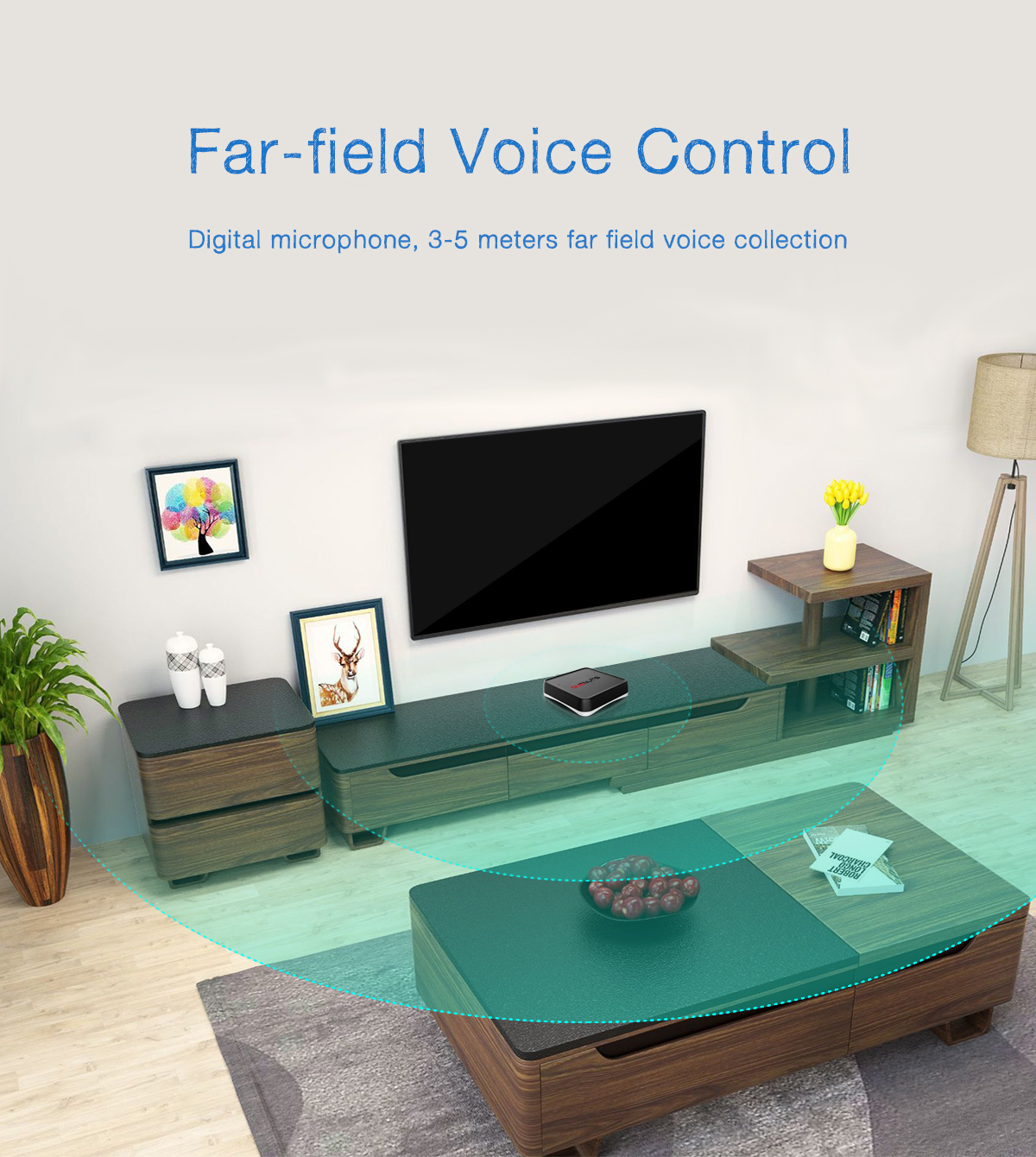 Smart TV Box built in microphone far-field voice control