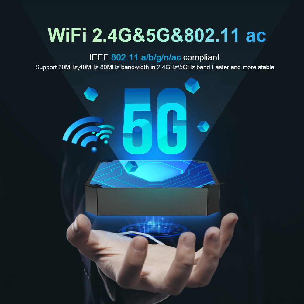Amlogic S905W4 SOC 5G Dual Band WiFi Internet TV Box