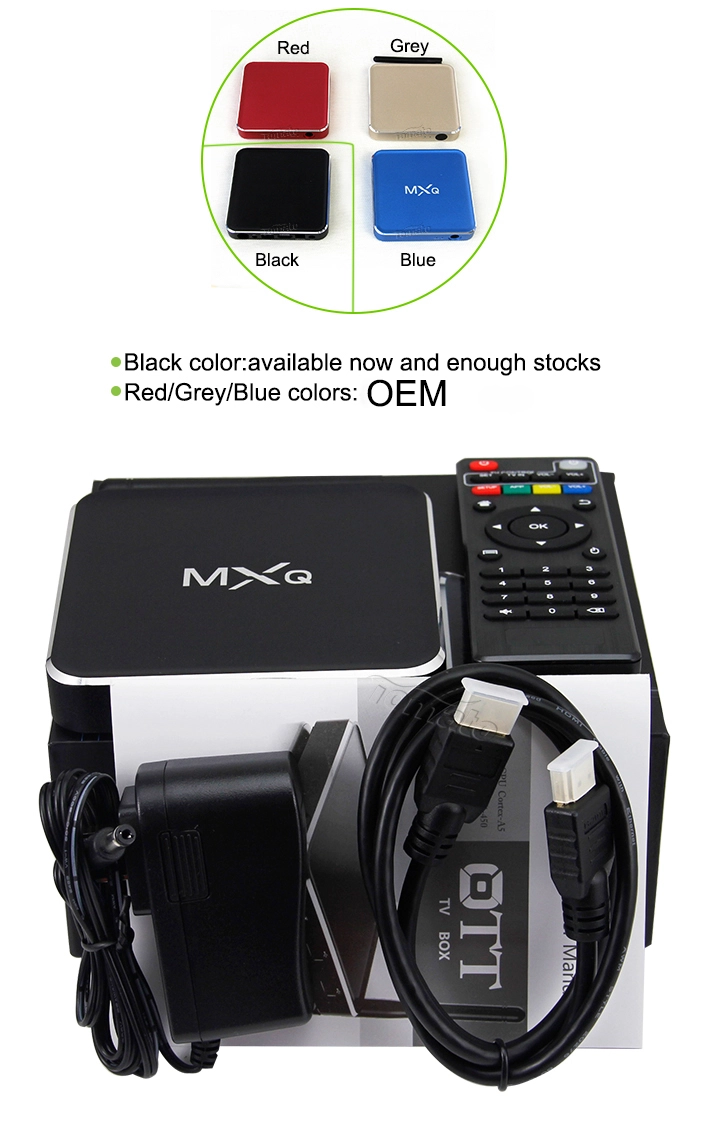 Android TV Box Aluminum Alloy Casing XBMC H.265 decoding MXQ2 Android 4.4 tv box MXQ2