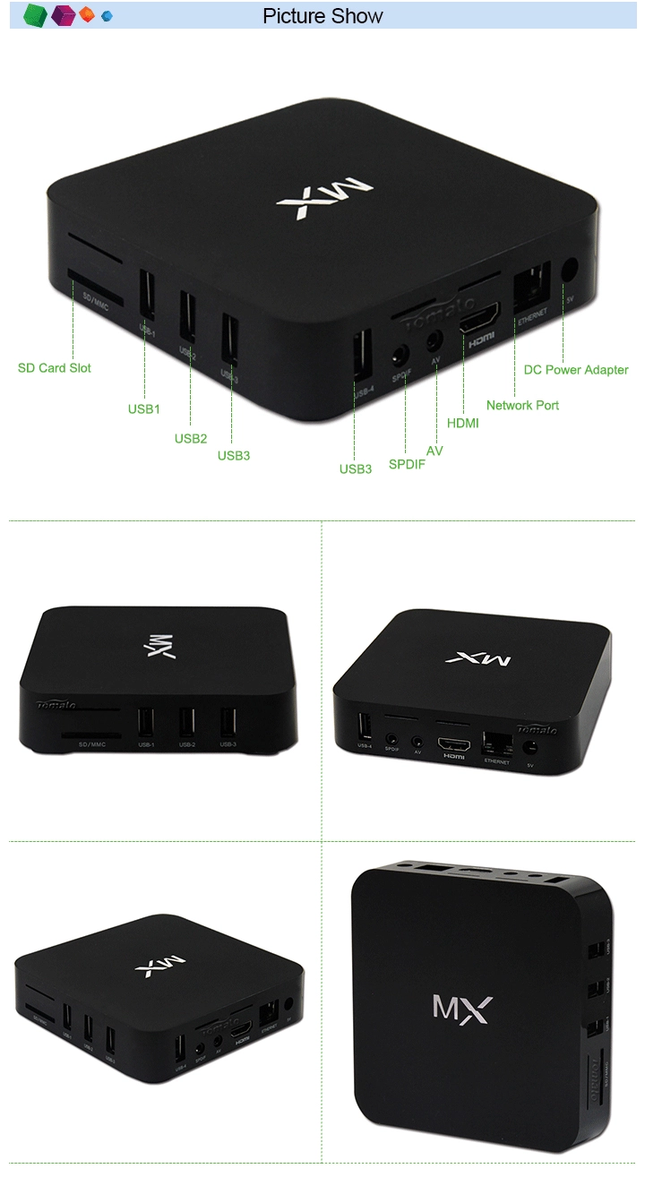 Full HD Media Player XBMC android 4.2 tv box jailbreak box MX