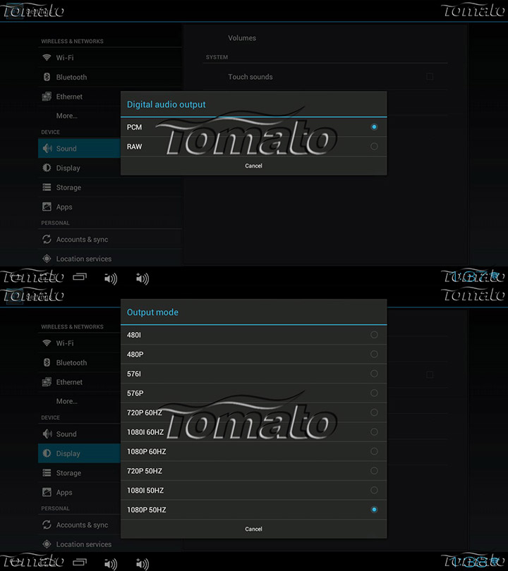 Android 4.0 TV box XBMC media player internal HDD support M3H