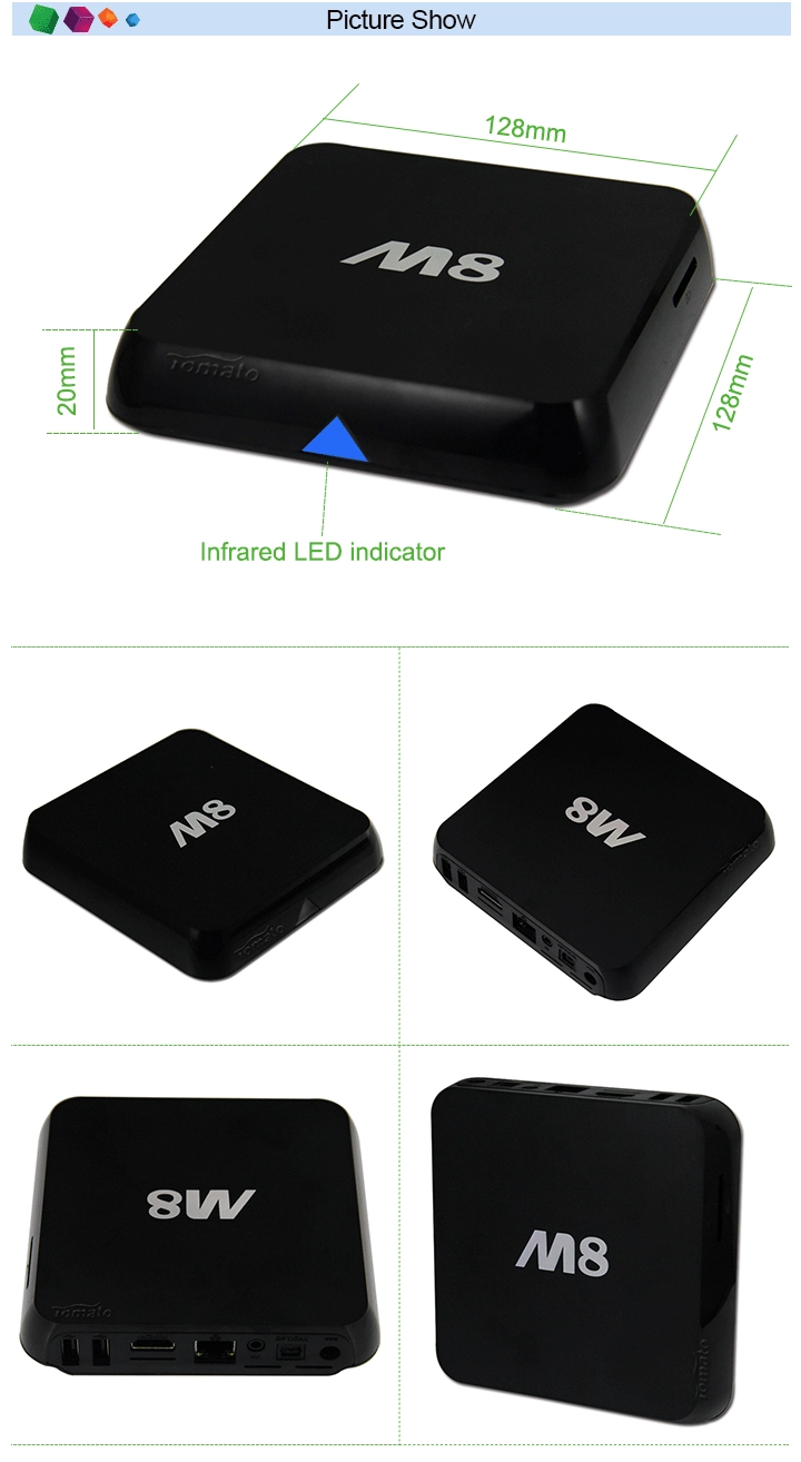 Smart tv box M8 S802 Android 4.4 quad core TV Box fully loaded XBMC