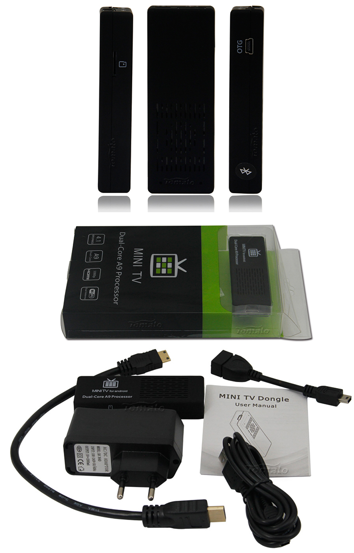 Android TV Box RK3066 dual core android media tv stick with miracast wifi MK808B