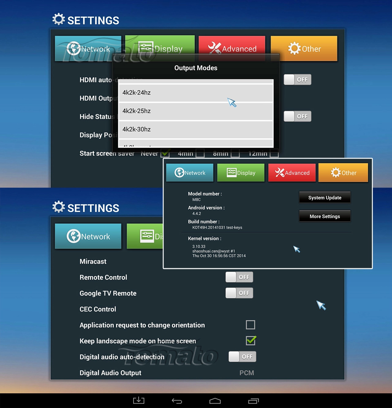 Full HD Media Player Cheapest 4K 1GB RAM WiFi 2.4GHz H265 Fully Decode XBMC 13.2 iptv middleware tv box TM8C