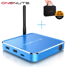 China 2-in-1 Octa Core Streaming Media Player & Game Android TV Box with Android 6.0 Marshmallow 2G DDR3 16G eMMC Dual-Band AC WIFI support KODI YouTube Netflix Facebook and many more - Onenuts Nut 1 Blue manufacturer