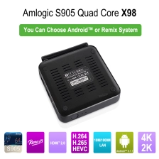 Cina Remix di supporto di Amlogic tv box con Ethernet 1000M produttore
