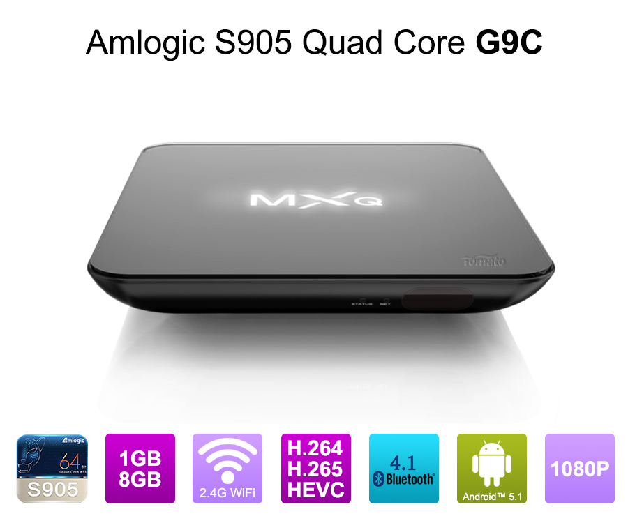 Android 5.1 Amlogic S905 Quad Core Full HD Media Player 1080p Android TV Box Quad Core Box G9C