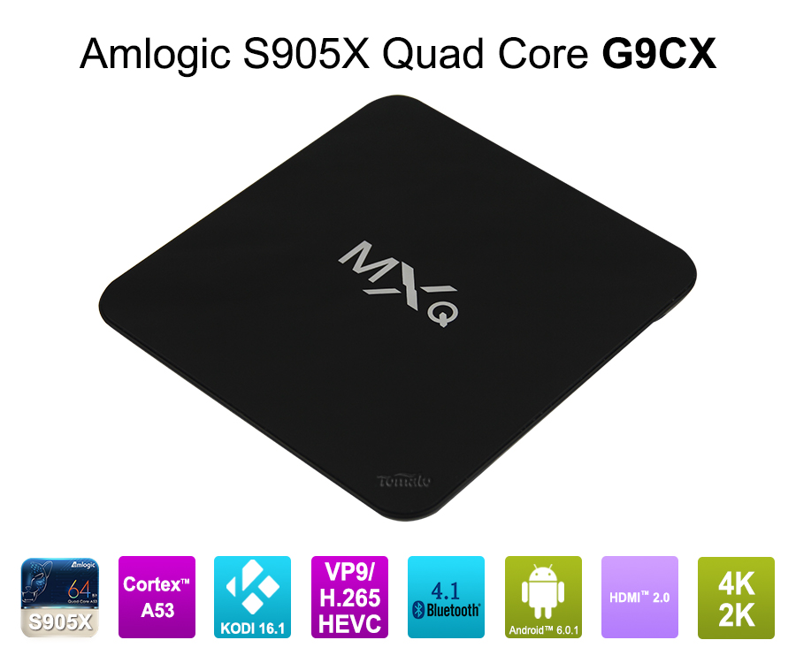 Android 6.0.1 Android Quad Core TV Box OTT Amlogic S905x Smart TV Box G9Cx