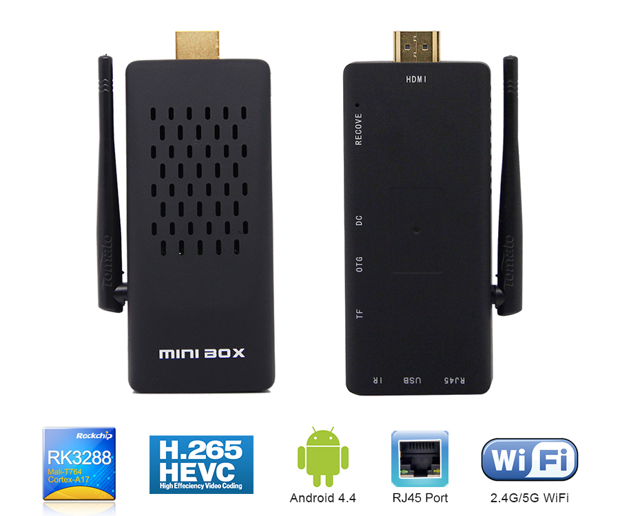 Boîtier TV Android TV Quad Core RK3288 Quad-Core 1,8 GHz Cortex-A17