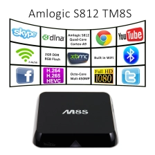 ประเทศจีน แกนรูปสี่เหลี่ยมทีวี TM8S กล่องทีวีกล่อง Ultra HD 4K2K Amlogic S812 Google Android 4.4 ทีวี TM8S ผู้ผลิต