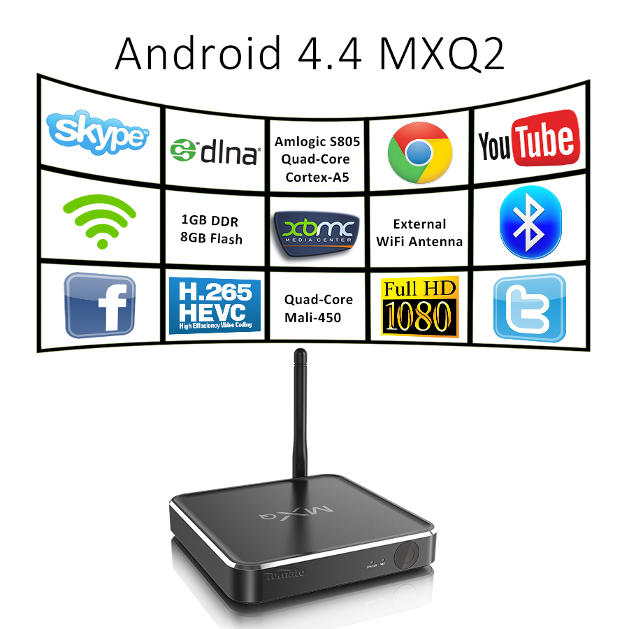 Smart Android TV Box Google Android 4.4 XBMC Streaming Player MXQ2