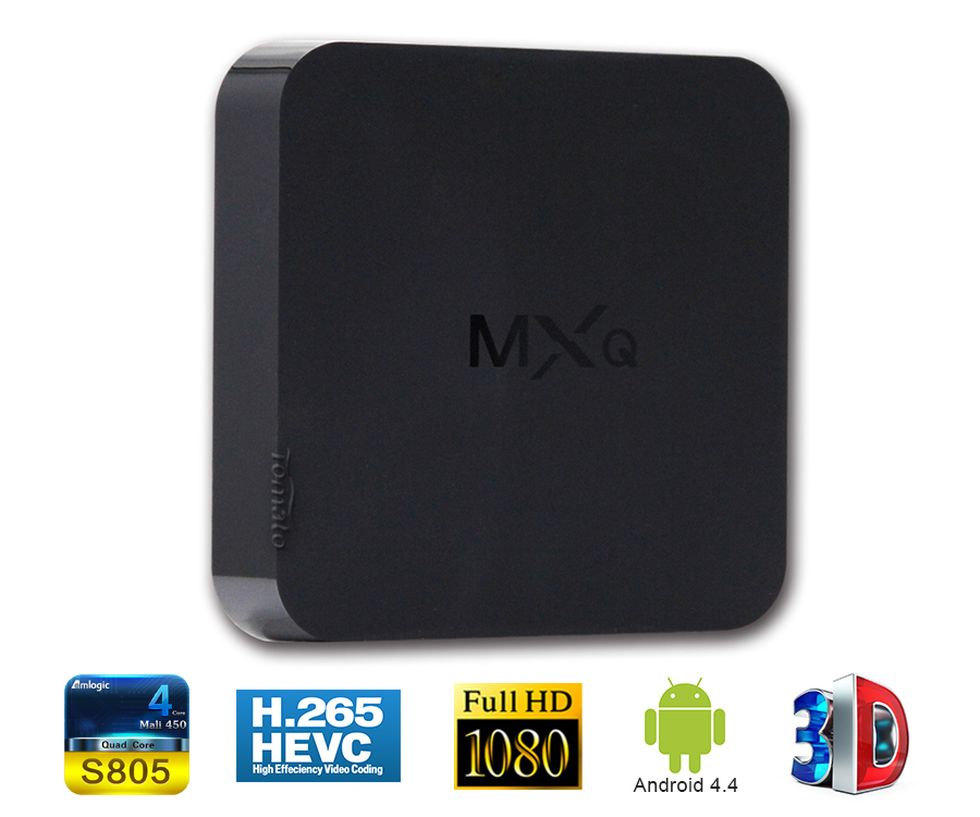Caixa de TV inteligente OTT Android 4.4 Kikat TV Box MXQ