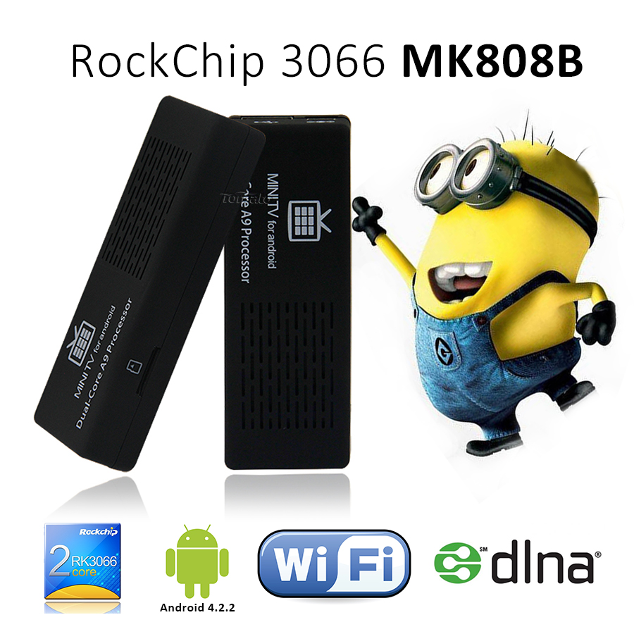 智能 android 电视盒 RK3066 双核 1.6 g h z 皮质 A9 Android 4.2.2 电视盒 MK808B