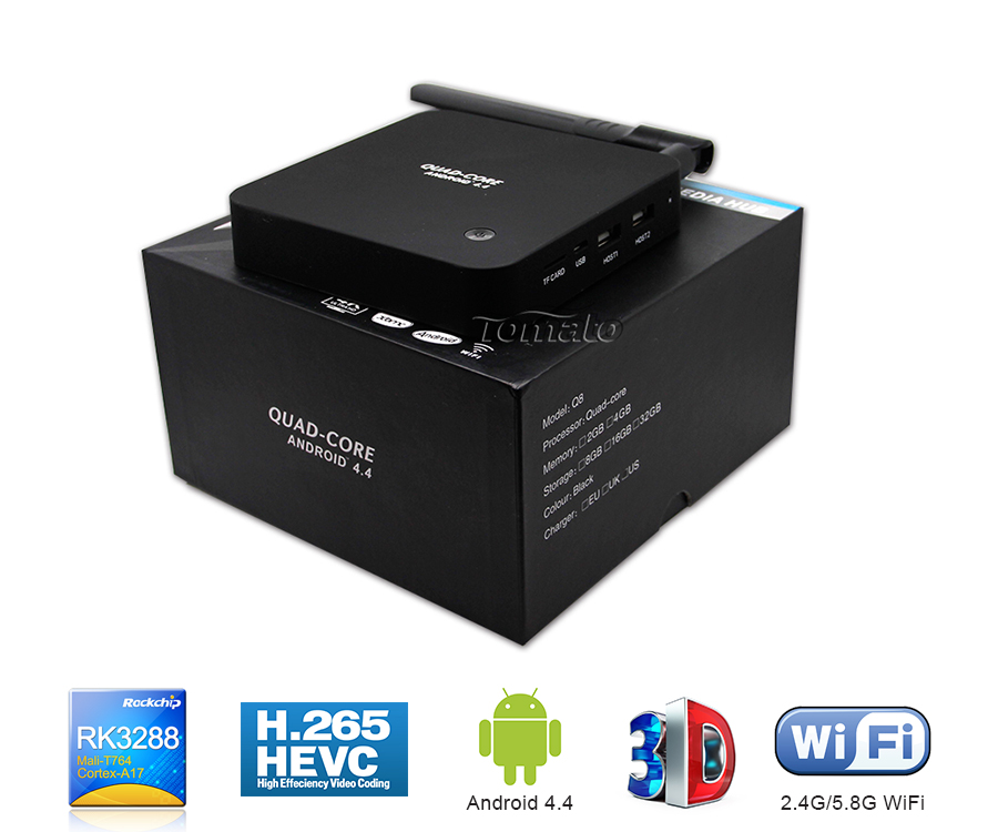 XBMC TV Box Quad-Core Mail-T7 Android4.4 RK3288 Q8