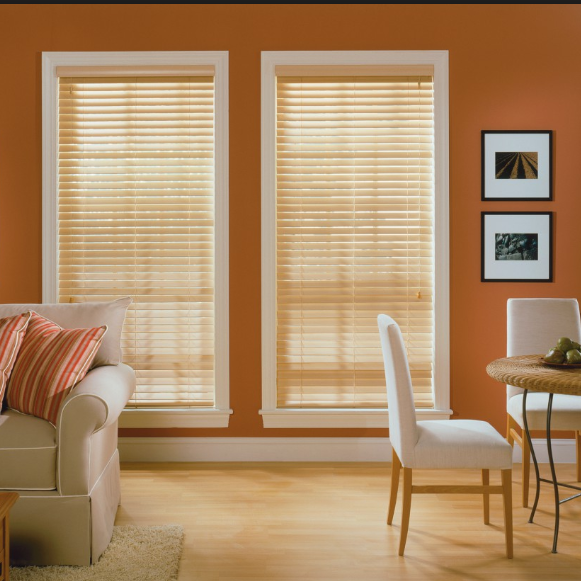Real wood and PVC  Louver blinds, Custom color Timber blinds supplier