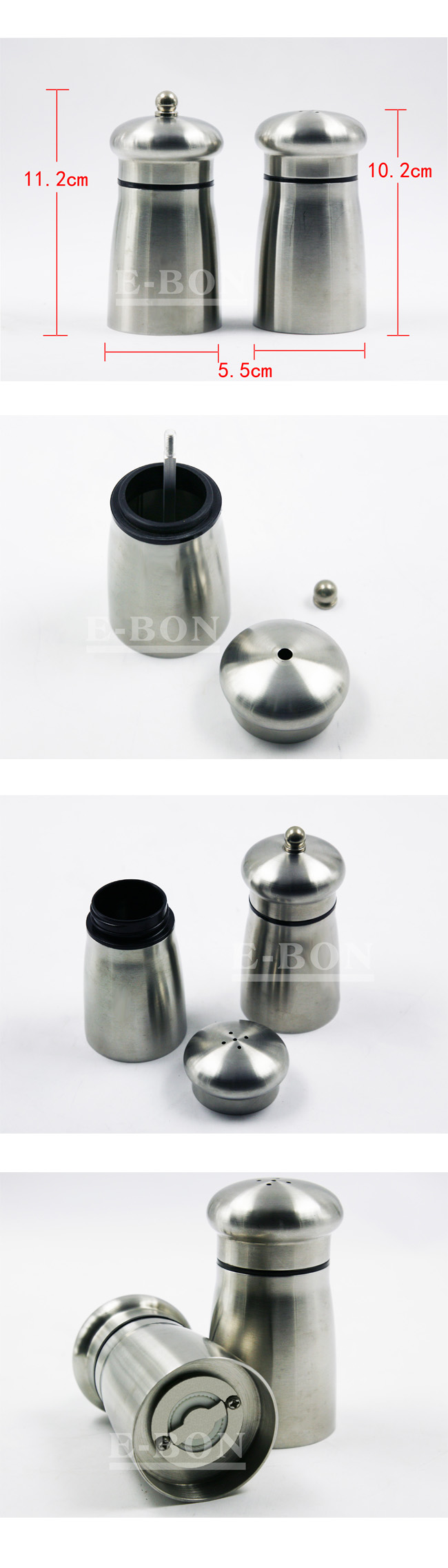 Stainless Steel salt and pepper mill