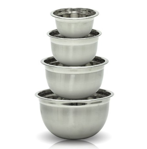 4 Pcs High Quality Stainless Steel Mixing Bowls Set - Set of 4