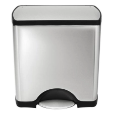 China 40 L Rectangular Stainless Steel With Plastic Lid Trash Can manufacturer
